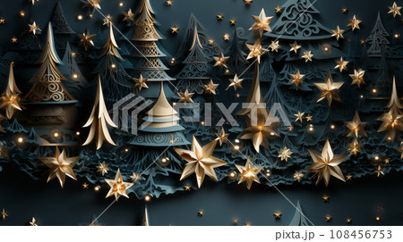 クリスマスツリーの連続パターン