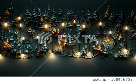 クリスマスツリーの連続パターン