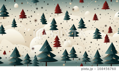 クリスマスツリーの連続パターン