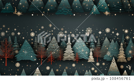 クリスマスツリーの連続パターン