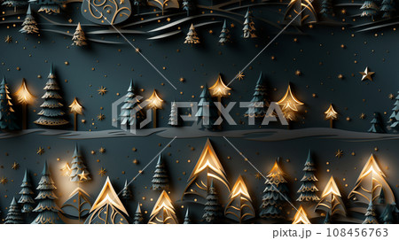 クリスマスツリーの連続パターン