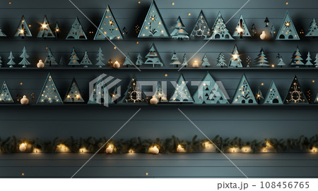 クリスマスツリーの連続パターン
