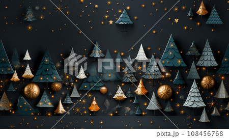 クリスマスツリーの連続パターン