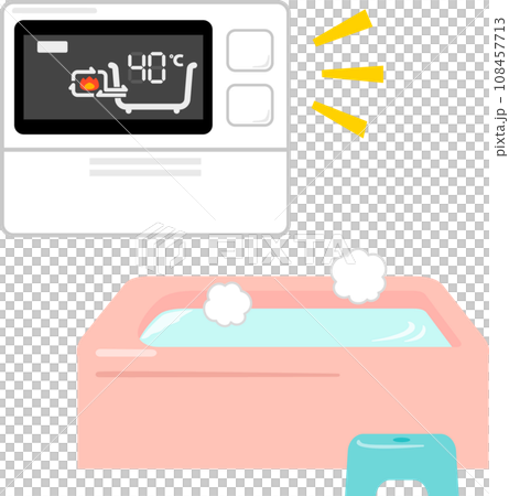 Bathroom control panel when reheating function is in use 108457713
