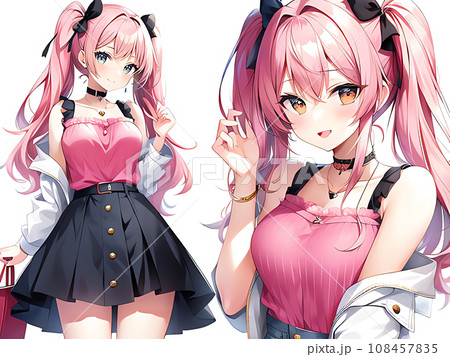 アニメ・漫画風の女性・女の子のイラスト素材 アニメ・漫画風の女性・女の子のイラスト素材 108457835