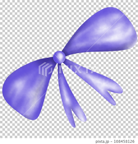 water color of purple bow 108458126