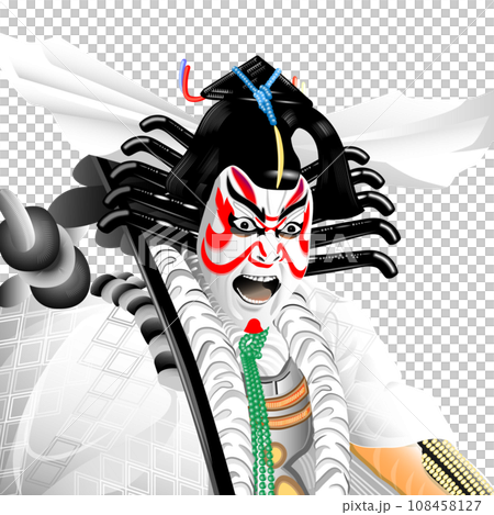 歌舞伎の美しいイラスト 歌舞伎の美しいイラスト 108458127