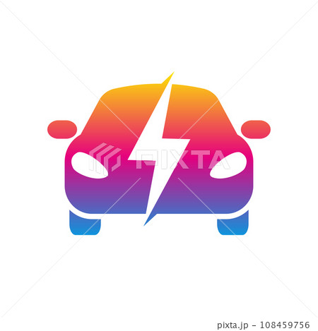 Electro car colorful icon. Trendy electro car logo concept on white background. Suitable for use on web apps, mobile apps and print media. EPS 10 108459756