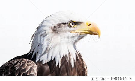 白背景のハクトウワシ 白背景のハクトウワシ 108461418