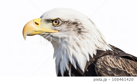 白背景のハクトウワシ 108461420