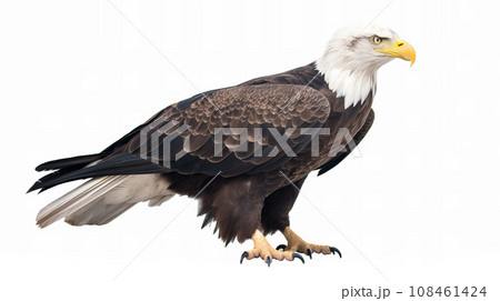 白背景のハクトウワシ 白背景のハクトウワシ 108461424