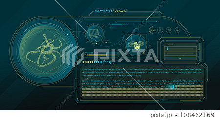 Futuristic HUD design of Sci-fi data. Futuristic HUD design of Sci-fi data. 108462169