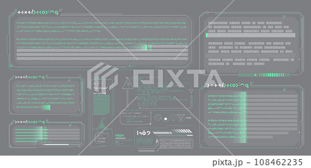 Vector data elements for sci-fi interface infographics. Vector data elements for sci-fi interface infographics. 108462235