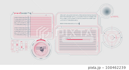 Design elements for infographic of sci-fi communication. 108462239