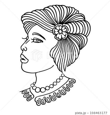 Woman face continuous line drawing. Abstract minimal woman portrait. Logo, icon, label, vector, illustration Woman face continuous line drawing. Abstract minimal woman portrait. Logo, icon, label, vector, illustration 108463177