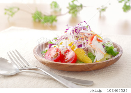 新鮮で美味しそうなグリーンサラダ 新鮮で美味しそうなグリーンサラダ 108463525