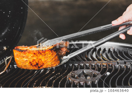 Crispy pork on grill 108463640