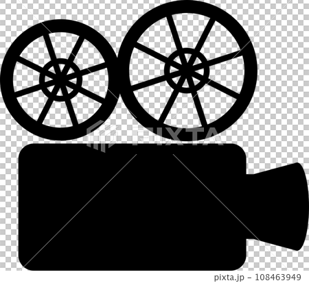 映写機のシンプルかわいいアイコンイラスト 108463949
