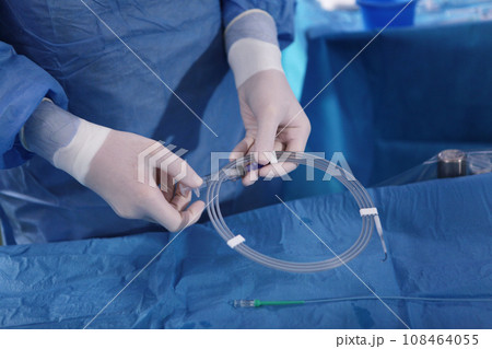 Surgery on blood vessels. Endovascular surgery. Surgical interventions on blood vessels.Prevention of blood clots. Removal of blood clots. Concept of health care. Surgery on blood vessels. Endovascular surgery. Surgical interventions on blood vessels.Prevention of blood clots. Removal of blood clots. Concept of health care. 108464055