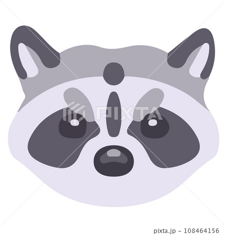 Raccoon head 108464156