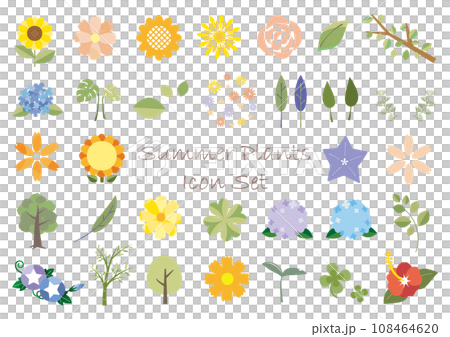 夏の植物のアイコンセット 108464620