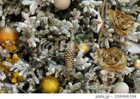Christmas layers. Christmas decorations on the Christmas tree Christmas layers. Christmas decorations on the Christmas tree 108466104