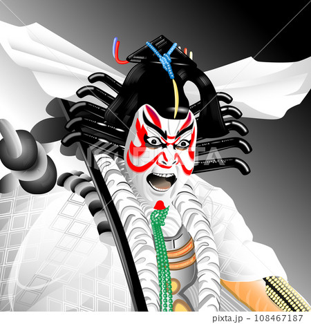 歌舞伎の美しいイラスト 歌舞伎の美しいイラスト 108467187