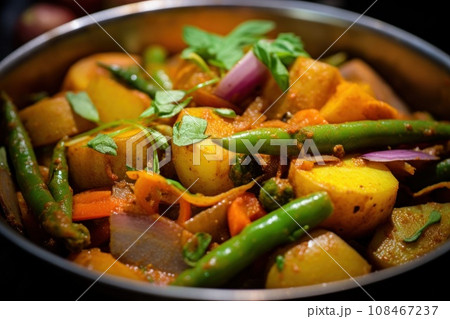 Organic Curry Panorama 108467237