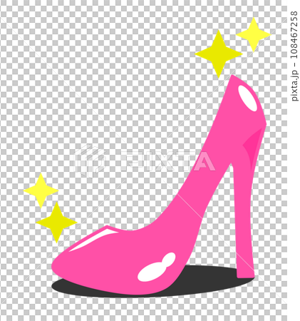 女性用の靴でハイヒールのシルエット 女性用の靴でハイヒールのシルエット 108467258