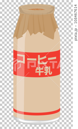 咖啡牛奶瓶插畫素材 108467614