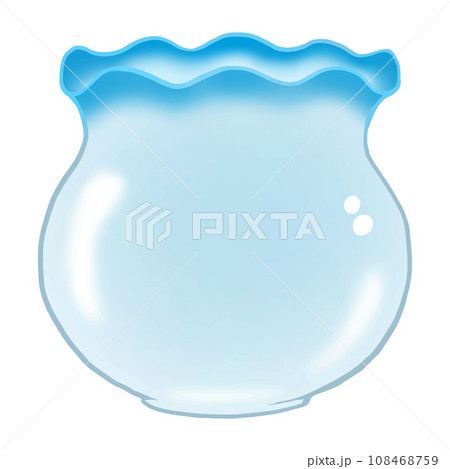 空の金魚鉢のイラスト素材 空の金魚鉢のイラスト素材 108468759