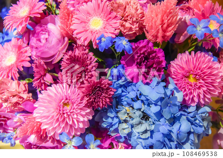 花束 贈り物 ピンク青系 花束 贈り物 ピンク青系 108469538