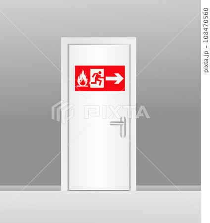 exit emergency sign vector illustration 108470560
