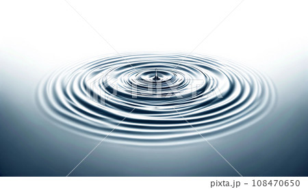 広がる水の波紋。AI画像 108470650