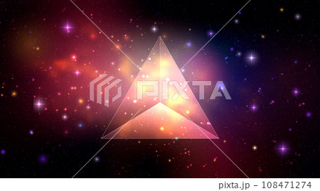 Galaxy nebula background vector illustration with triangle Galaxy nebula background vector illustration with triangle 108471274