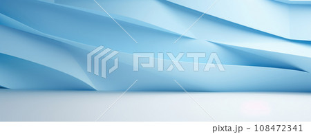 Simple 3D Business Background with Light Blue Wall 108472341