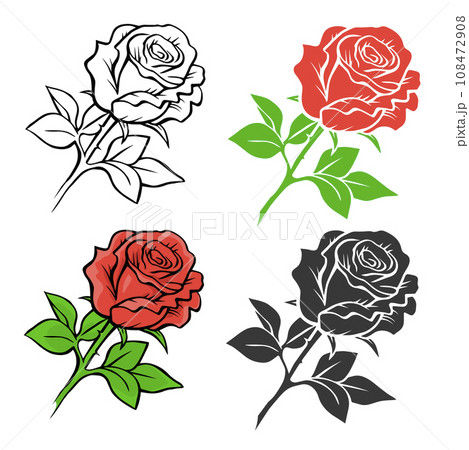 Red rose set 108472908