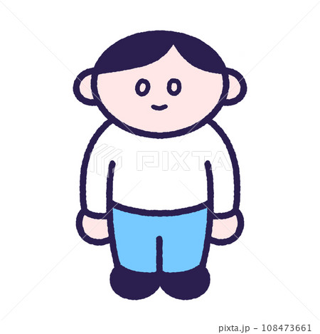 シンプルなまっすぐ立っている男の子 シンプルなまっすぐ立っている男の子 108473661