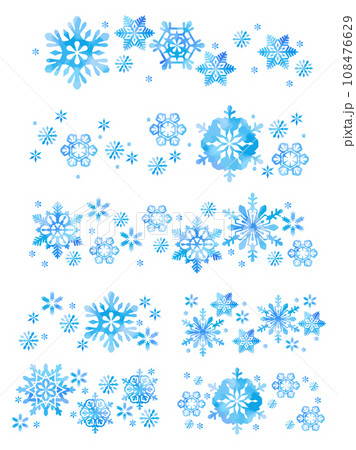 青色の雪もようのイラスト素材 青色の雪もようのイラスト素材 108476629