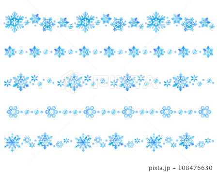 青色の雪もようのイラスト素材 青色の雪もようのイラスト素材 108476630