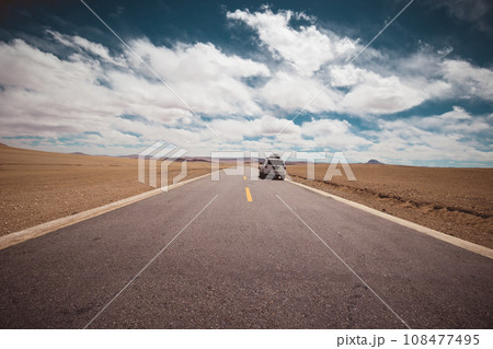 Car road trip in tibet, China 108477495