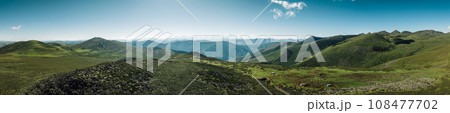 Beautiful panorama view of high altitude mountai landscape in China 108477702