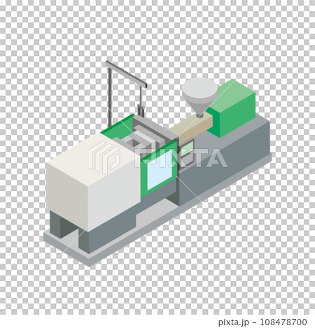 射出成型機のアイソメトリックイラスト 射出成型機のアイソメトリックイラスト 108478700
