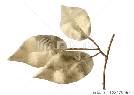 Christmas decorative golden leaves Christmas decorative golden leaves 108479668