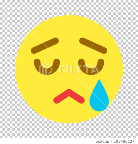 代表面部表情、眼淚、悲傷、哭泣的顏色風格圖標 108480527
