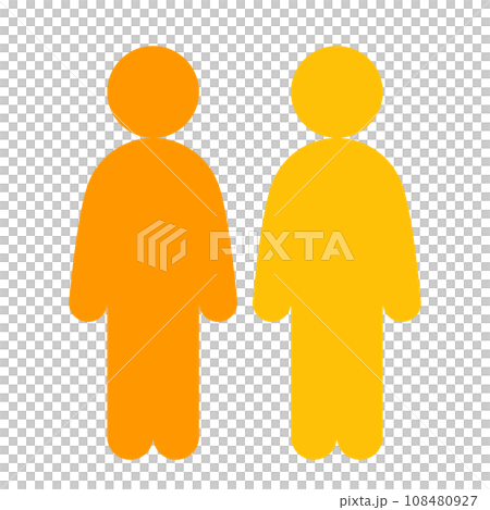 Color style icon representing two users Color style icon representing two users 108480927