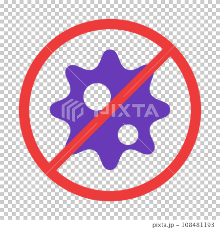 代表衛生、病毒、細菌和預防的顏色樣式圖標 108481193