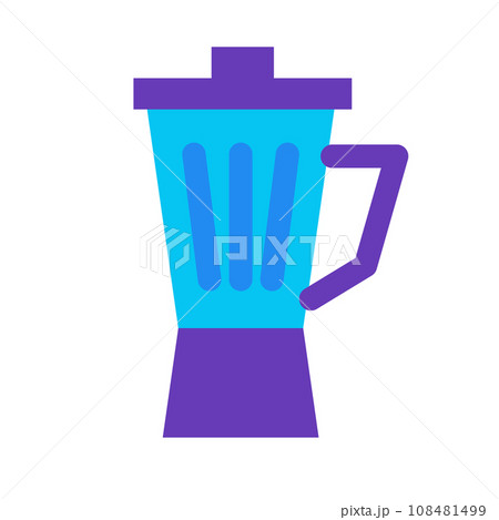 家電、ジューサー、ミキサーを表すカラースタイルのアイコン 108481499