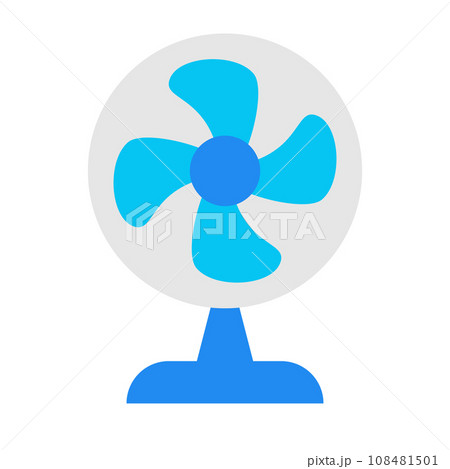 家電、扇風機、サーキュレーターを表すカラースタイルのアイコン 108481501