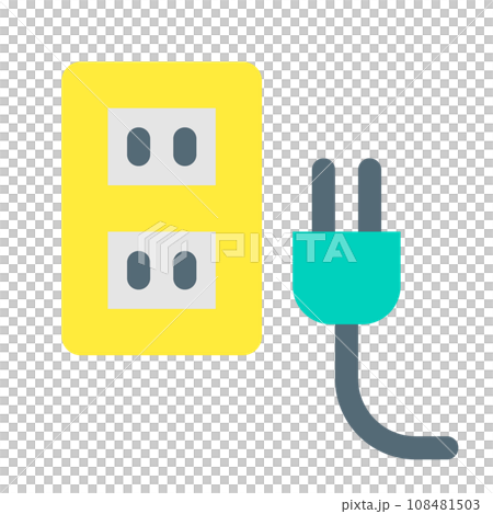 Color style icons representing home appliances, electrical cords and outlets Color style icons representing home appliances, electrical cords and outlets 108481503